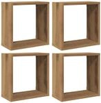 vidaXL W&uuml;rfel-Wandregale 4 Stk Artisan-Eiche 30x15x30 Holzwerkstoff 856580
