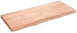 vidaXL Wandregal Hellbraun 120x50x2-6 cm Massivholz Eiche Behandelt 363697