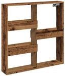 vidaXL Wandschrank Altholz-Optik 80x15x80 cm Holzwerkstoff 854551