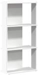 vidaXL B&uuml;cherregal 3 B&ouml;den Wei&szlig; 60x30x120 cm Holzwerkstoff 860265