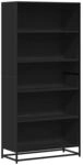 vidaXL B&uuml;cherregal Schwarz 80,5x35x170,5 cm Holzwerkstoff 3300855