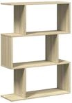 vidaXL Raumteiler-B&uuml;cherregal 3 F&auml;cher Sonoma-Eiche 70x24x97 cm 858113