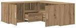 vidaXL Eckregal Artisan-Eiche 200x40x45 cm Holzwerkstoff 3307836