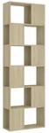 vidaXL B&uuml;cherregal Raumteiler Sonoma-Eiche 60x24x186 cm Holzwerkstoff 809101