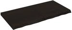 vidaXL Wandregal Dunkelbraun 120x60x2-6cm Massivholz Eiche Behandelt 363819