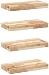 vidaXL Schweberegale 4 Stk 40x20x4 cm Massivholz Akazie Unbehandelt 3279418