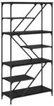 vidaXL B&uuml;cherregal Schwarz Eichen-Optik 91 x 36 x 176 cm Holzwerkstoff 882780