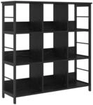 vidaXL B&uuml;cherregal Schwarz Eichen-Optik 102 x 32 x 104,5 cm 884006