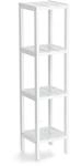 Zeller Standregal mit 4 Ablagen MDF 22 cm x 22 cm x 92 cm Wei&szlig;
