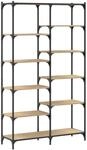 vidaXL B&uuml;cherregal Sonoma Eiche 100x32x170 cm Holzwerkstoff und Eisen 832789