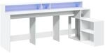 vidaXL LED-Schreibtisch Wei&szlig; 200x104x91 cm Holzwerkstoff 3309465