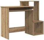vidaXL Tisch mit Regal Artisan-Eiche 106 x 40 x 88,5 cm Holzwerkstoff 869473