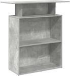 vidaXL Empfangstheke Betongrau 100x40x104 cm Holzwerkstoff 859054
