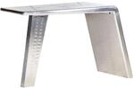 vidaXL Schreibtisch Flugzeugfl&uuml;gel-Optik Silbern 112x50x76 cm Metall 284414