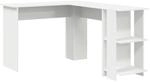 vidaXL Eckschreibtisch mit Stauraum mit Regal Wei&szlig; 140 x 113,5 x 75 cm 869554