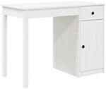 vidaXL Schreibtisch Wei&szlig; 100x50x75 cm Massivholz Kiefer 814630