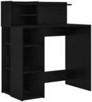 vidaXL Schreibtisch mit Stauraum mit Regal Schwarz Eichen-Optik 869523