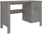 vidaXL Schreibtisch HAMAR Hellgrau 113x50x75 cm Massivholz Kiefer 340463