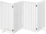 Relaxdays Absperrgitter MDF Wei&szlig; Verstellbar 91,5 cm x 204,5 cm 14,3 kg
