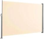 Floordirekt Seitenmarkise Ausziehbar Alu Sichtschutz Blickdicht Beige 200 x 400 cm