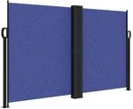 Furnicato Seitenmarkise Ausziehbar Blau 140x600 Cm