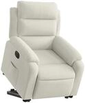 vidaXL Relaxsessel mit Aufstehhilfe Elektrisch Creme Samt 3205123