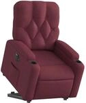vidaXL Relaxsessel mit Aufstehhilfe Elektrisch Wei&szlig;rot Stoff Modell 8