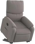 vidaXL Relaxsessel mit Aufstehhilfe Elektrisch Taupe Stoff 3204856
