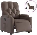 vidaXL Elektrischer Relaxsessel Braun Kunstleder 3204760