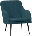 vidaXL Sessel Blau 63x76x80 cm Samt 351463