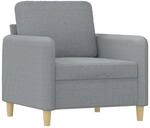 vidaXL Sessel Hellgrau 60 cm Stoff 359462