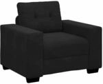 vidaXL Sessel Schwarz 100x78x80 cm Samt 4105103