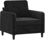 vidaXL Sessel Schwarz 60 cm Samt 359427
