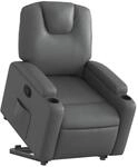 vidaXL Relaxsessel mit Aufstehhilfe Grau Kunstleder Modell 12