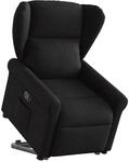vidaXL Relaxsessel mit Aufstehhilfe Schwarz Stoff 3303376