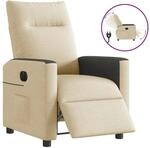 vidaXL Relaxsessel Elektrisch Creme Stoff 3324042