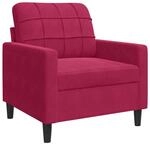 vidaXL Sessel Weinrot 60 cm Samt 4007608