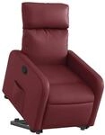 vidaXL Relaxsessel mit Aufstehhilfe Weinrot Kunstleder 3206753