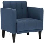 vidaXL Sessel mit Armlehnen Blau 53 cm Stoff 4100549