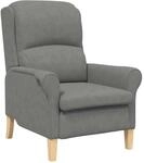 vidaXL Sessel Dunkelgrau 76 x 94 x 102 cm Mikrofaser 42009872