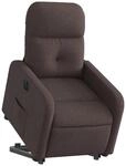 vidaXL Relaxsessel mit Aufstehhilfe Elektrisch Dunkelbraun Stoff 3206818