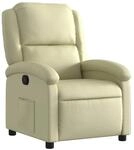 vidaXL Relaxsessel Creme Echtleder 3205922