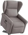 vidaXL Relaxsessel mit Aufstehhilfe Taupe Stoff 3303381
