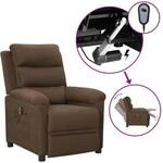 vidaXL Relaxsessel Elektrisch Braun Stoff 3098967
