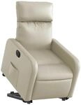 vidaXL Relaxsessel mit Aufstehhilfe Elektrisch Creme Kunstleder 3206764