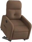 vidaXL Relaxsessel mit Aufstehhilfe Braun Stoff 3206799