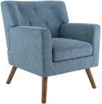 CLP Sessel Kioni Cordbezug Blau