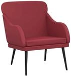 vidaXL Sessel Weinrot 63x76x80 cm Kunstleder 351428
