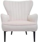 MCW Lounge-Sessel K37 Samt 280g/m&sup2; Creme-Beige