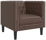 vidaXL Chesterfield-Sessel Braun Kunstleder 372654